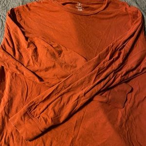 Orange George mens long sleeve